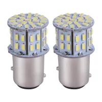 2Pcs 6000K White 1157 50SMD Tail Brake LED Lights Bulb BAY15D 12V