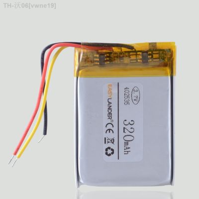 3-Wire 402535 3.7V 350mAh 422436 Lithium Polymer Rechargeable Lipo Li-ion Battery For GPS MP3 Purifier Smart Watch Night Light [ Hot sell ] vwne19