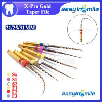 EASYINSMILE X-Pro Gold Taper NITI Endo ไฟล์โรตารี่6ชิ้นไฟล์ Endodontic