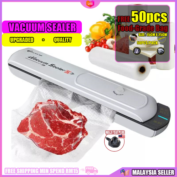 🔥Free 50pcs Bag🔥UPGRADED Vacuum Sealer Mesin Pengedap Vakum Commercial ...