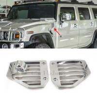 2Pcs Chrome HOOD INTAKE BEZEL Moulding Trim CAR Parts front For Hummer H2 SUT SUV 2003 2009 SIDE VENT COVERS Accessories