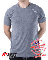 เสื้อกีฬาลำลอง ชาย EASY FIT FM-EFS สีเทา เสื้อออกกำลังกาย ชุดกีฬา วิ่ง โยคะ ฟิตเนส