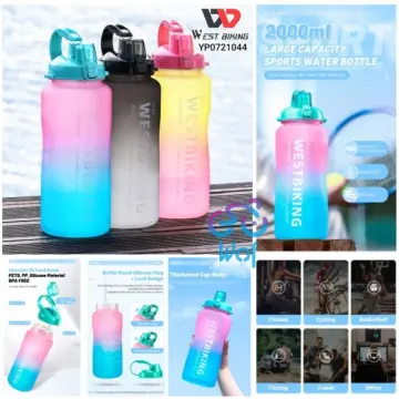 WEST BIKING 1L Sport Water Bottles For Men Women Gradient Portable