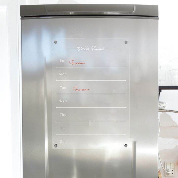 Board Dry Erase Fridge Whiteboard Calendar Refrigerator Planner Clear Acrylic Menu Weekly Meal