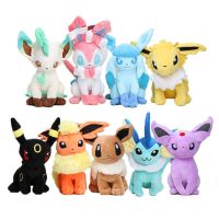 OKDEALS 20เซนติเมตรเด็กของขวัญยืน Umbreon รุ่น Vaporeon Eeveelution Leafeon Eevee ตุ๊กตาโปเกมอนรูปของเล่นขน Eevee