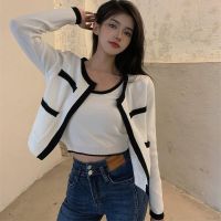 Womens Top Cardigan Sweaters for Women Color Block Crewneck Top