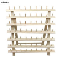 SUC 63 Spool Wood Sewing Thread Stand Organizer Embroidery Storage Rack Holder Bracket