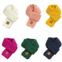 【Miki Xinyuan】2022 WinterScarf BoysBaby ผ้าพันคอ Warm Soft ถักผ้าคลุมไหล่เด็กคอ CollarWarm อุปกรณ์เสริม Solid ป้ายผ้าพันคอ