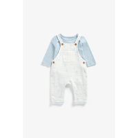 เซตบอดี้สูทและเอี๊ยม Mothercare cloud dungarees and bodysuit set ZA235