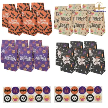 5 Sheets Halloween Wrapping Paper Halloween Elements Print Gift