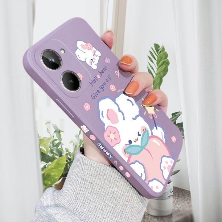 case-for-realme-10-4g-pro-plus-9i-9-8-8i-7-7i-5-5i-5s-6-6i-c17-5g-liquid-silicone-cute-cartoon-rabbit-phone-cover-funda-coque