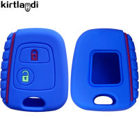 HushdgSilicone Remote Car Key Case สำหรับ Citroen C1 C4 C2 C3 Berlingo Xasara Picasso สำหรับ Peugeot 107 207 307 407 206 306 406Kouh