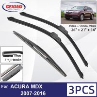 สำหรับ ACURA MDX 2007-2016รถด้านหน้าด้านหลังใบปัดน้ำฝนยางนุ่มกระจกปัดน้ำฝนกระจกรถยนต์26 "21" 14 "2012 2013 2014 2015