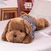 ✸ﺴ 1pc Long Soft Lying Dog Plush Toys Stuffed Animal Sleep Cushion Pillow Dolls for Children Baby Birthday Xmas Gifts