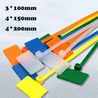 100PCS Nylon 4*150mm Color Cable Tie Label Plastic Circle Color Cable Tie Marker Cable Tie Self-locking Zipper Cable Tie