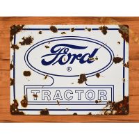 TIN SIGN "Ford Tractor" White Rustic Farm Barn Wall Decor ap6（Only one size: 20cmX30cm）(Contact seller, free custom pattern)