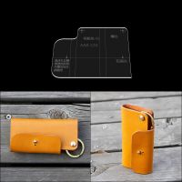 Leather diy hand tool car key case hand-stitched leather version drawing acrylic template mold design pattern