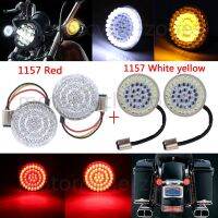 หลอดไฟสัญญาณไฟเลี้ยว LED 4X 1157หลอดสำหรับ Harley Tou Street นักบิดเจ้าถนน Dyna