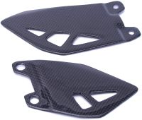 D Carbon Fiber Heel Guards Foot Peg Plate Twill Weave For Kawasaki ZX10R 2011 2012 2013 2014 2015 2016 2017 2018 2019