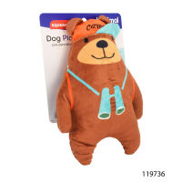 Kanimal Dog Toy ของเล่นสุนัข  ตุ๊กตาผ้า หมีนักเดินทาง บีบมีเสียง ขนาด 17x29 ซม.(119736) ของเล่นหมา