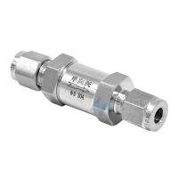 Fit 3/6/8/10/12-20mm 1/8 1/4 3/8 1/2 OD Tube Compression Check Valve One Way Non-return Inline 304 316 Stainless Steel