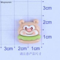 Muyouren 10ชิ้นบิสกิตการ์ตูนน่ารักแบนหลังตกแต่งงานฝีมือสำหรับ DIY เครื่องประดับผมโบว์วัสดุการผลิตเครื่องประดับแฟชั่น