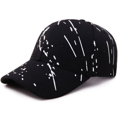 หมวกเบสบอลลำลองท่องเที่ยวกลางแจ้ง,หมวกแก๊ปลำลองป้องกันแสงแดดผ้าฝ้ายคุณภาพสูงสีดำพิมพ์ลายหมวกตกปลา