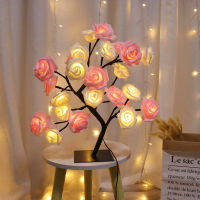 Table Lamp Flower Tree Rose Lamps Fairy Desk Night Lights USB Operated Gifts for Wedding Valentine Christmas Decoration