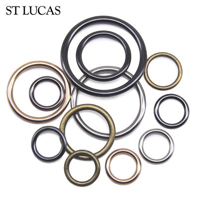 Wholesale 20pcs/lot 20mm/25mm/30mm/35mm black bronze gold silver circle ring Connection alloy metal shoes bags Belt Buckles DIY