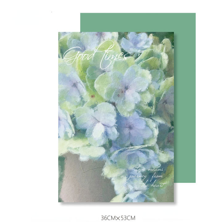 10ชิ้นภาพวาดสีน้ำมันสวนกระดาษห่อกันน้ำสำหรับดอกไม้ช่อห่อของขวัญวัสดุดอกไม้ศิลปะกระดาษ14-1x20-8inch