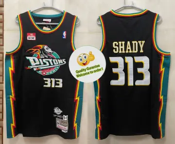Detroit Pistons Shady 313 Basketball Jersey Size L Eminem NWT