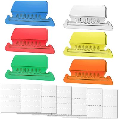 60 Sets Hanging File Tabs and Inserts,Colorful File Folder Labels Filing Tabs for File Identification, Easy to Read