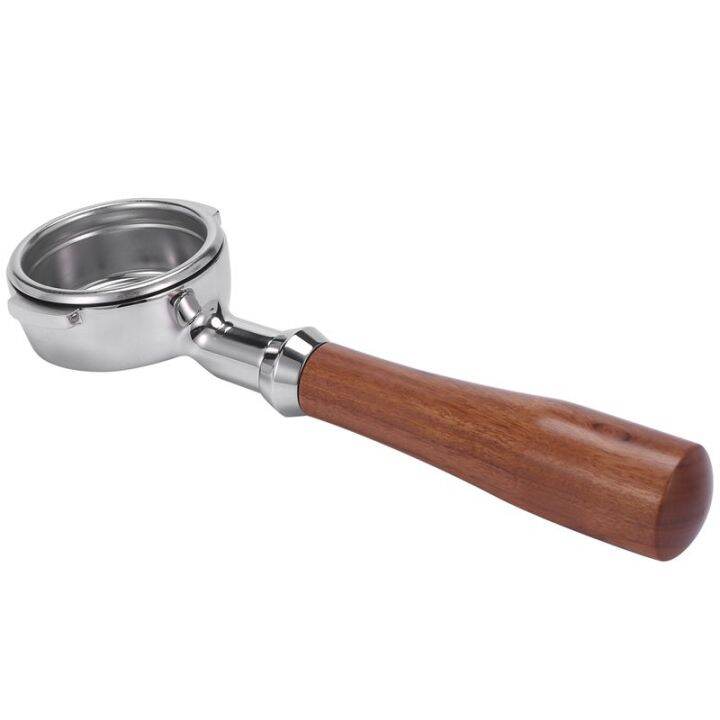 58mm-stainless-steel-coffee-machine-e61-no-base-filter-bracket-coffee-bottomless-handle-coffee-spoon-wooden-handle-professional-accessories