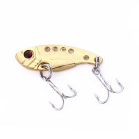 Latutterfly 3D ตาโลหะ VIB Fishing Lure Bass Crankbait Fishing Spinner Blade Golden【cod】