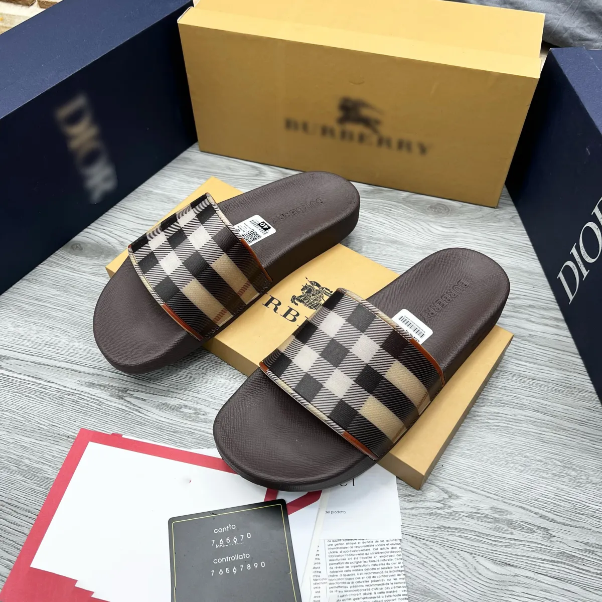 Dép Nam Quai Ngang Siêu Cấp Burberry 2023 - MS02 