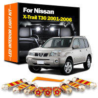 10ชิ้นชุดแผงไฟ LED สำหรับอ่านหนังสือภายในรถ Nissan X-Trail Xtrail X T30 2002 2003 2004 2005อุปกรณ์เสริม2006