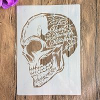 A4 29*21 ซม.Skull DIY Stencils ภาพวาดสมุดภาพสี Embossing Album การ์ดกระดาษตกแต่งแม่แบบ,ผนัง-hsdgsda