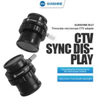 อะแดปเตอร์ M-27แสงอาทิตย์ SZM CTV 1/2 1/3 0.3X 0.5X C Mount อะแดปเตอร์เลนส์สำหรับกล้องจุลทรรศน์สเตอริโอสามตา HDMI VGA USB กล้องวีดีโอ