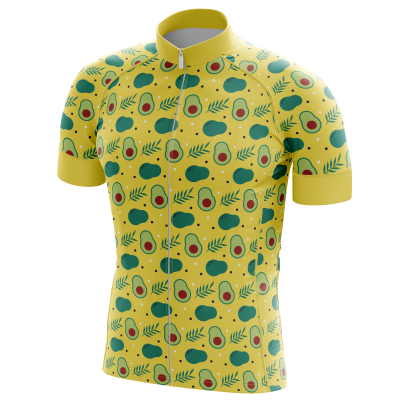 HIRBGOD Mens Cycling Jersey for Columbia Male Outdoor Bicycle Shirt Yellow Avocado Summer Short Sleeve Top Quick Dry TYZ533-01