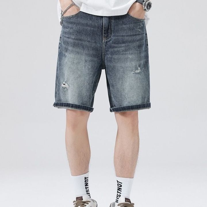 ready-new-store-opening-seasonal-clearance-sale-price-summer-mens-denim-shorts-mid-leg-pants-all-match-for-outerwear