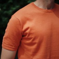 The Collar Roll | TCR-12 Orange Knit T-Shit เสื้อยืด ผ้า Knit สีส้ม ผลิตจาก Cotton 100%