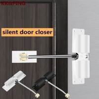 ☏ KK FING Home Door Automatic Door Closer Stainless Steel Adjustable Double Spring Silent Large Door Closer Mute Sequencer