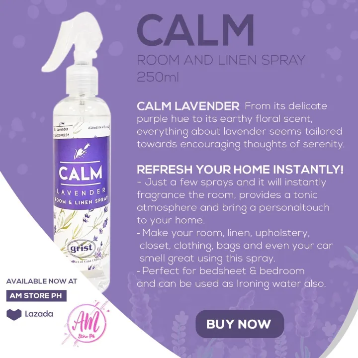 BEST HOME SPRAY CALM LAVENDER SCENT ROOM AND LINEN SPRAY 250ML 100