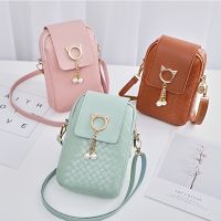 2022 Trend Bags Cute Girl Purse Ladies Cell Phone Bag Mini Key Case Women PU Shoulder Messenger Bag Solid Color Wallets