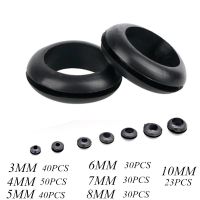 243Pcs/set Rubber Grommet Gasket Kits Electric box inlet outlet Seal ring for Wire Cable Black protector Assortment