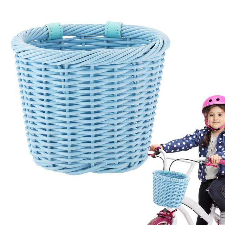 kids-bike-basket-woven-wicker-cruiser-bicycle-basket-with-adjustable-leather-straps-bicycle-storage-baskets-for-kids-and-adult-ideal