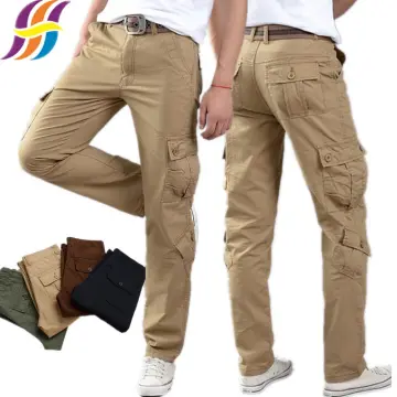 42 INCH WAIST BEIGE CREAM ARMY CARGO COMBAT TROUSERS PANTS