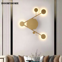 DOOMYHOME โคมไฟแบ็คดรอปเป่าลม LED สไตล์นอร์ดิก,โคมไฟตกแต่งพื้นหลังห้องนอนสำหรับห้องนั่งเล่นโคมไฟในร่มโคมไฟแบบเชิงเทียนสุดสร้างสรรค์สำหรับบ้าน