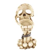 Heat Resistant Halloween Decoration For Table Centerpiece Vintage Skull Bone Candlestick Chain Design Craft Horror Atmosphere kindness