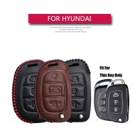 hgjmgkkk Leather Car Key Cover Case For Hyundai Solaris ix25 ix35 ix45 Santa Fe HB20 Verna Solaris Creta i10 i20 i30 Tucson 2019 2017